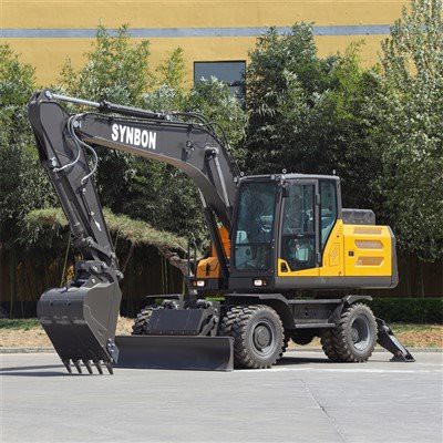 Compact wheeled excavator a awm bawk.